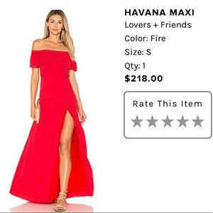 Red maxi lovers + friends dress